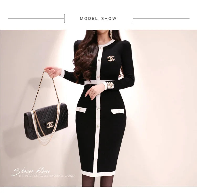 2025 dress women autumn/winter  korean-style