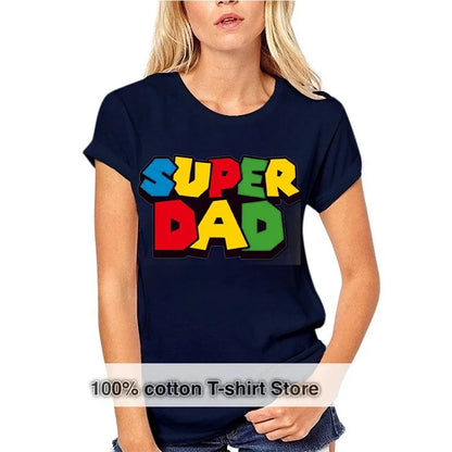 2024 New Super Dad Summer Cotton T-Shirt Super Dad Men's And Women's T Shirt Father's Day Gift Family Couple Outfit Love Shirt