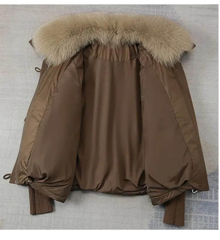 2025 winter brown down jacket