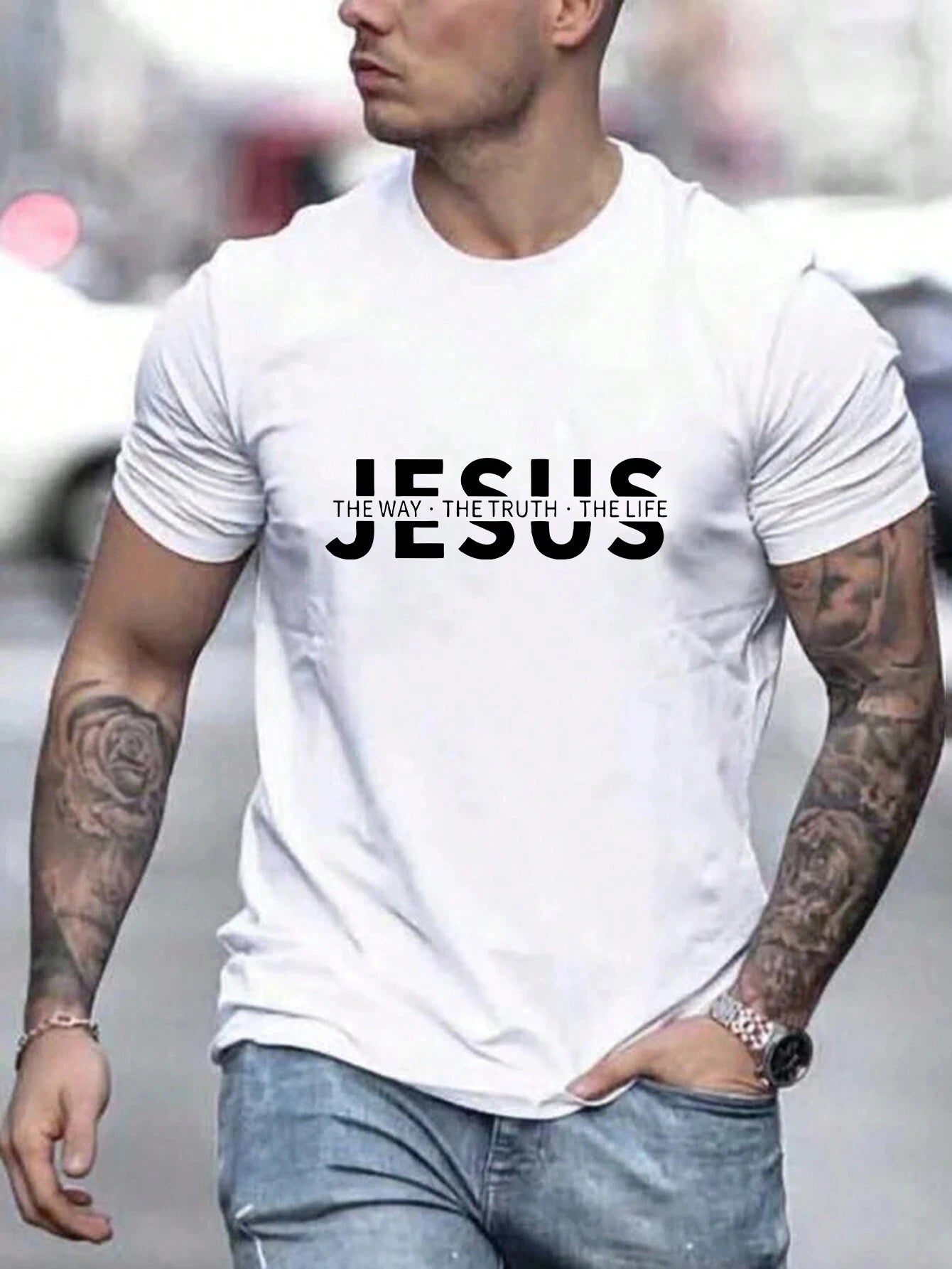 jesus men cotton tshirt luxury brand fashion big size top casual short sleeve streetwear classic print new arrival tee s-4xl