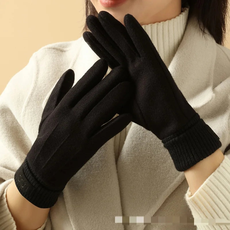 winter cashmere touch screen gloves