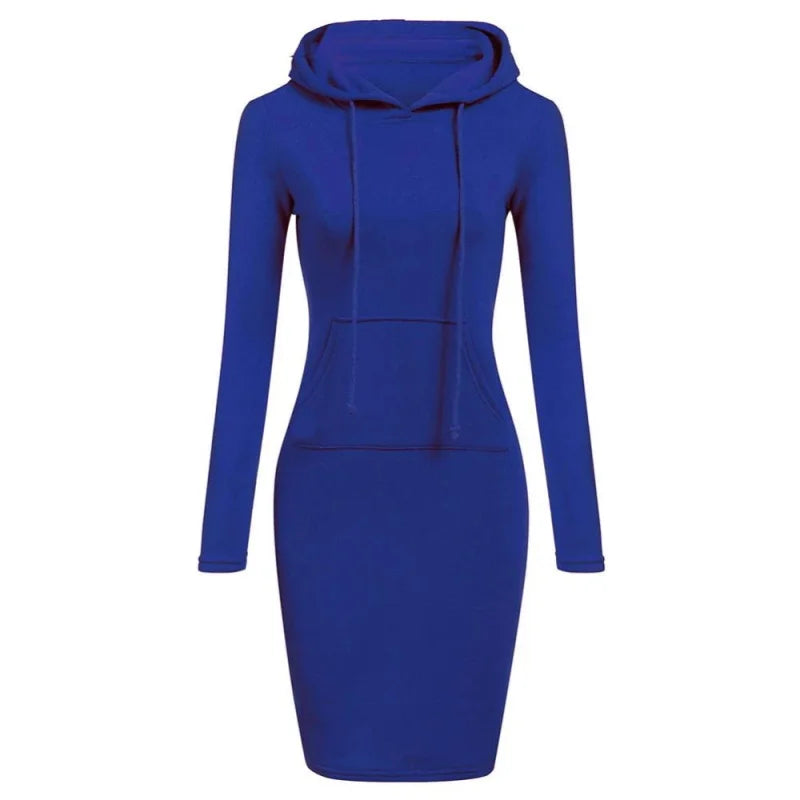 ladies dress autumn  hooded dresses hoodies