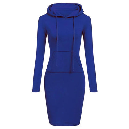 Ladies Dress Autumn  Hooded Dresses Hoodies