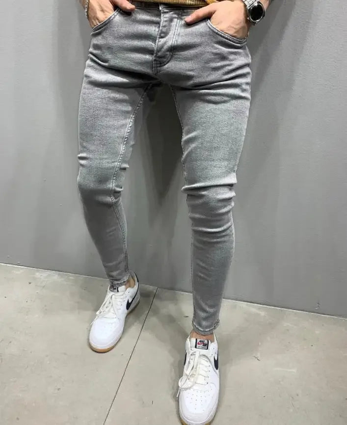 amazon hip hop slim fit ripped wide foot denim