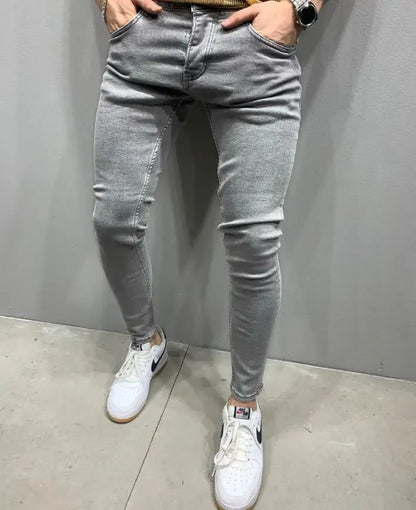 Amazon Hip Hop Slim Fit Ripped Wide Foot Denim