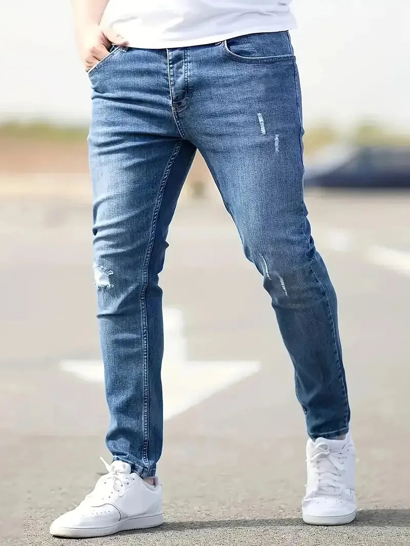 casual skinny pants stretch denim