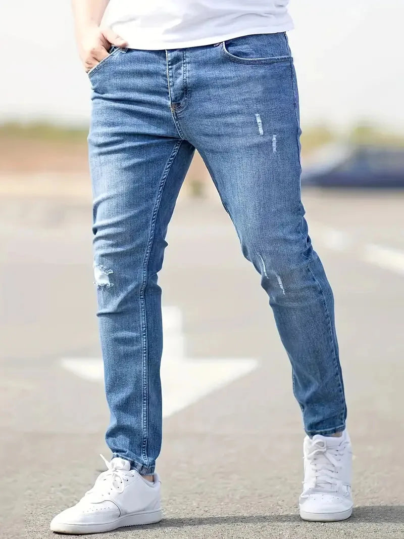 casual skinny pants stretch denim