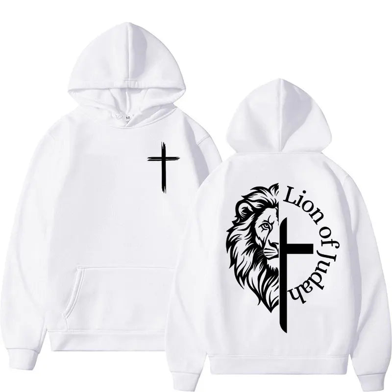 lion of judah aesthetic christian hoodie print