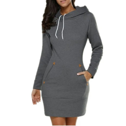 Women's Dresses hot selling hooded zipper pullover