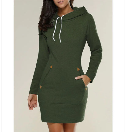 Women's Dresses hot selling hooded zipper pullover