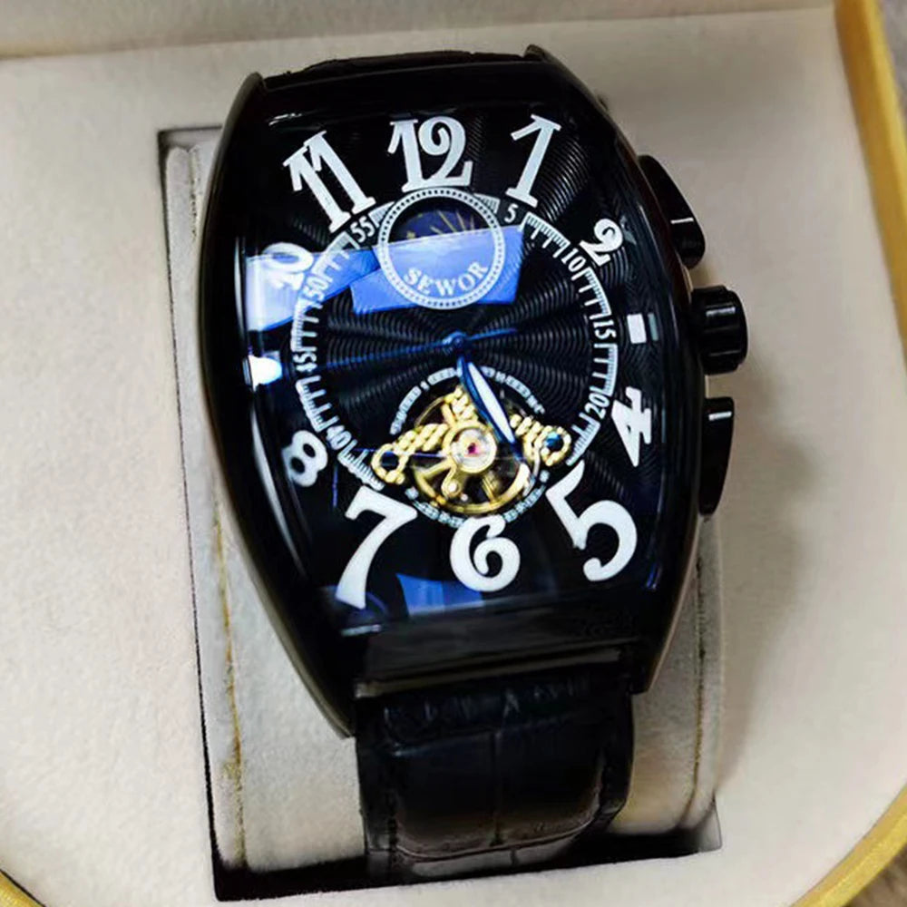 luxury automatic mechanical watch tourbillon