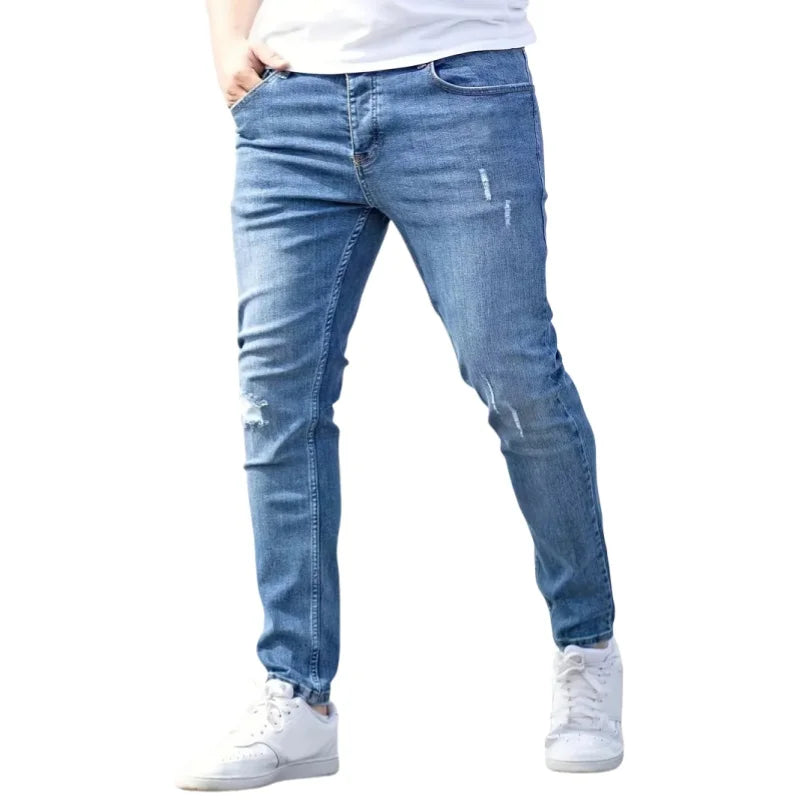 casual skinny pants stretch denim