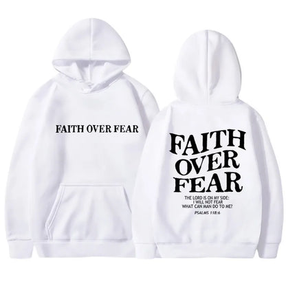 Faith Over Fear  Christian Hoddie Print