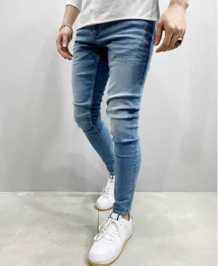 amazon hip hop slim fit ripped wide foot denim