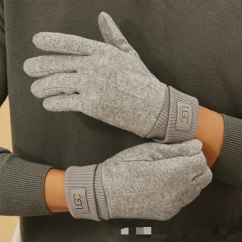 winter cashmere touch screen gloves