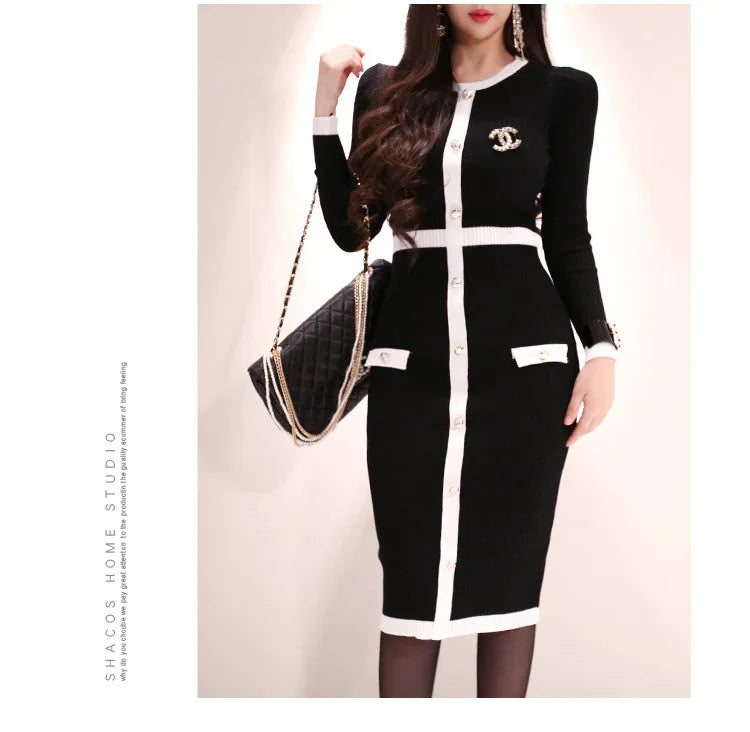 2025 dress women autumn/winter  korean-style