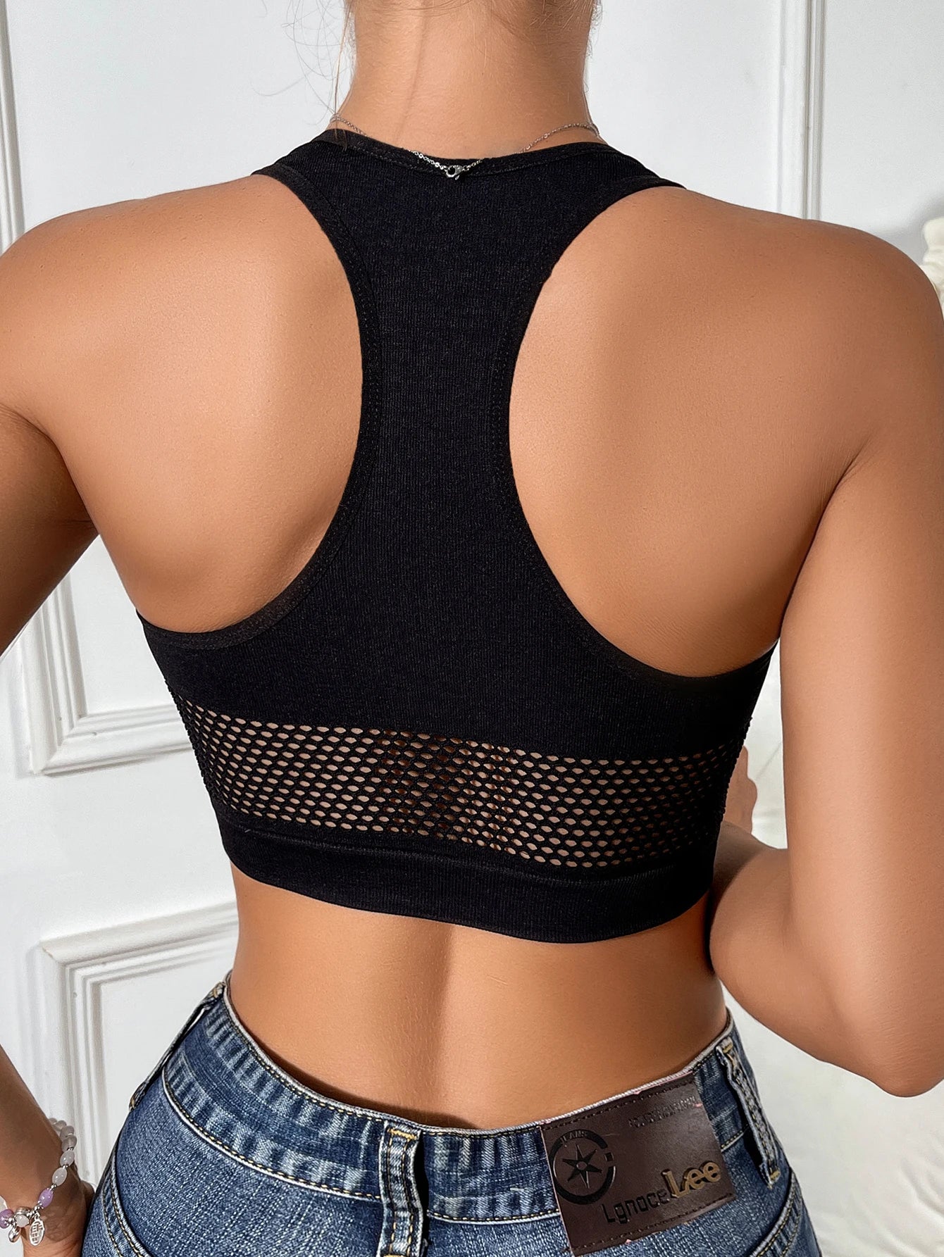 fitness women sexy tank tops yoga/gym/casual fishnet