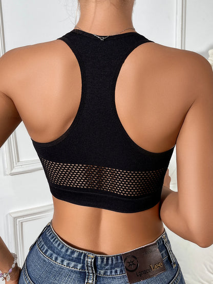 Fitness Women Sexy Tank Tops Yoga/Gym/Casual Fishnet