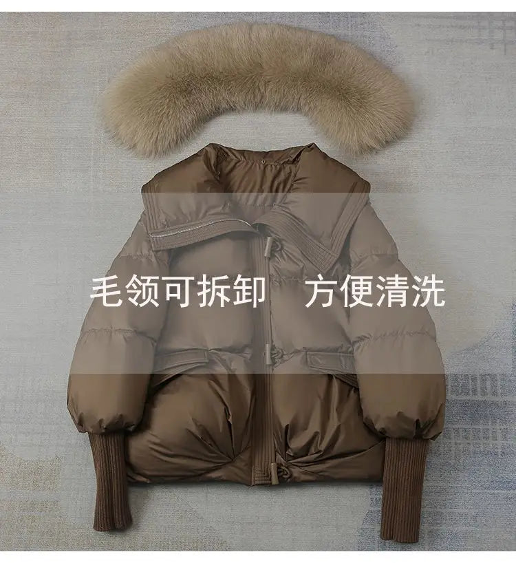 2025 winter brown down jacket