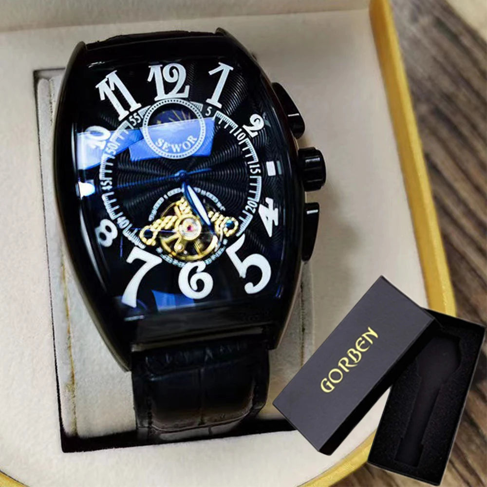 luxury automatic mechanical watch tourbillon