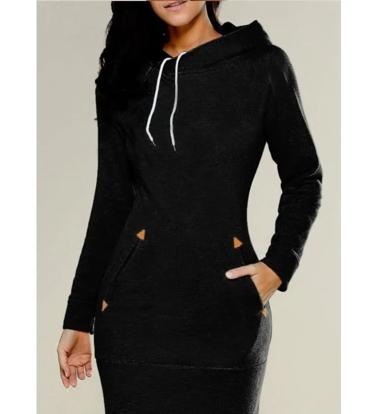 women's dresses hot selling hooded zipper pullover