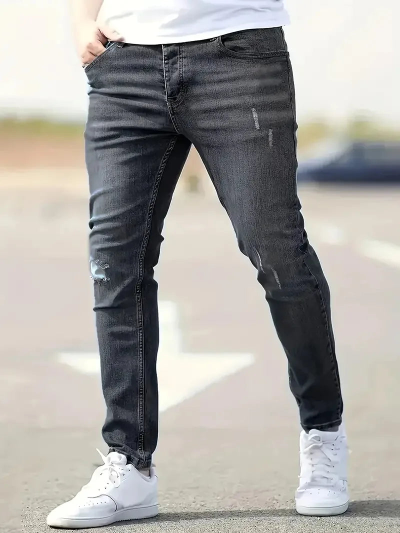 casual skinny pants stretch denim