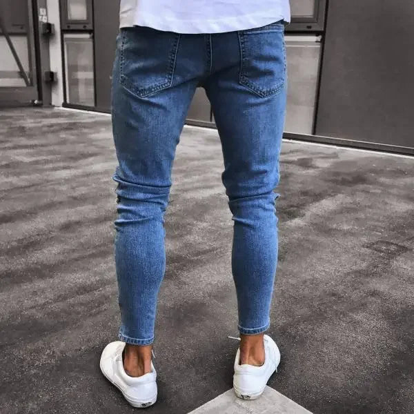 amazon hip hop slim fit ripped wide foot denim