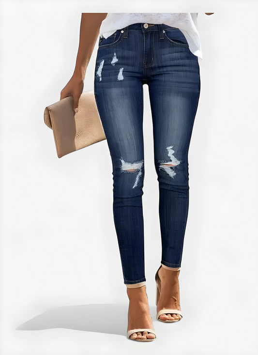 Saleni Skinny Ripped Denim Jeans