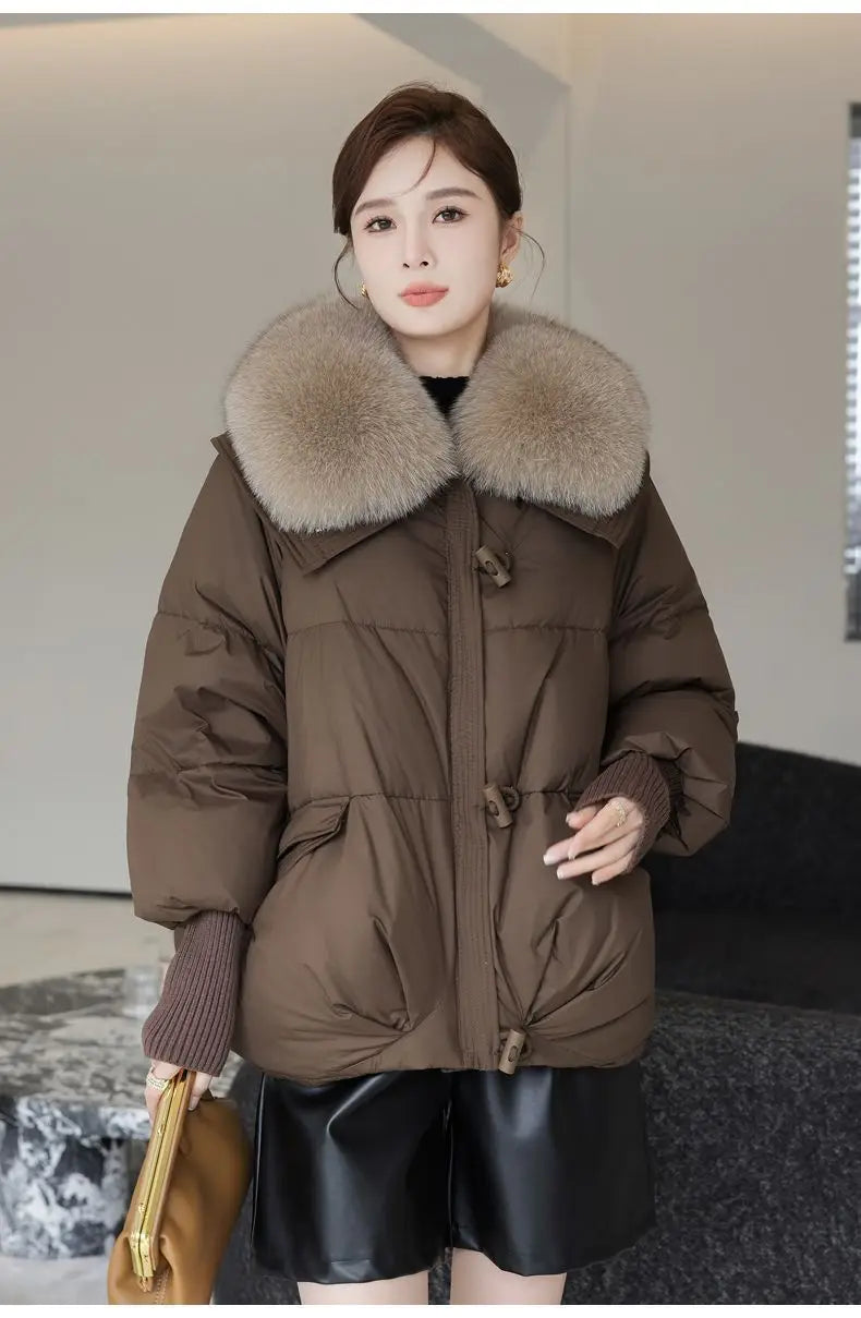 2025 winter brown down jacket