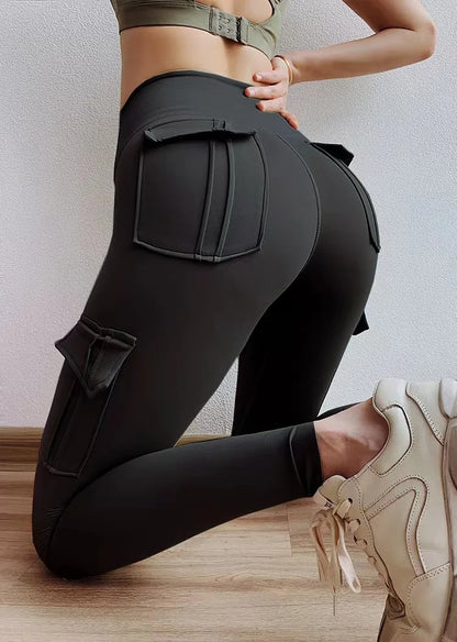 Fitness Women High Waist Yoga/Gym Pants Pockets