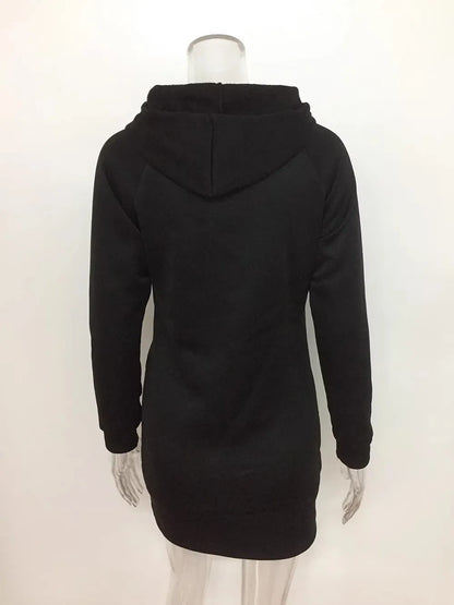 Women's Dresses hot selling hooded zipper pullover