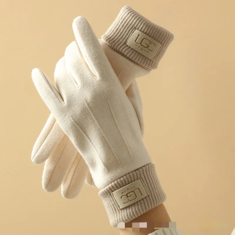 winter cashmere touch screen gloves