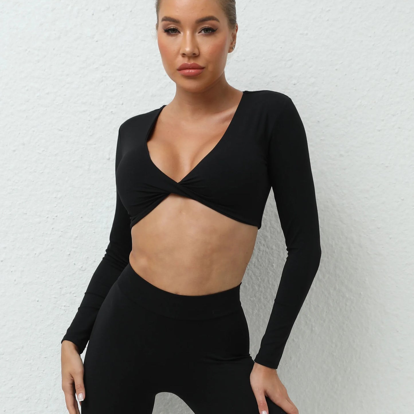 fitness women long sleeve sexy bra push up yoga/gym