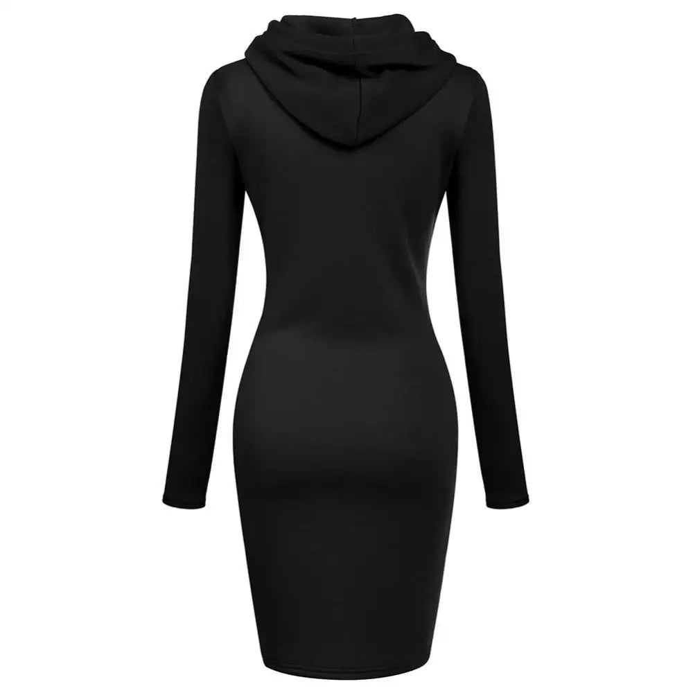 ladies dress autumn  hooded dresses hoodies