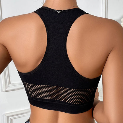 Fitness Women Sexy Tank Tops Yoga/Gym/Casual Fishnet