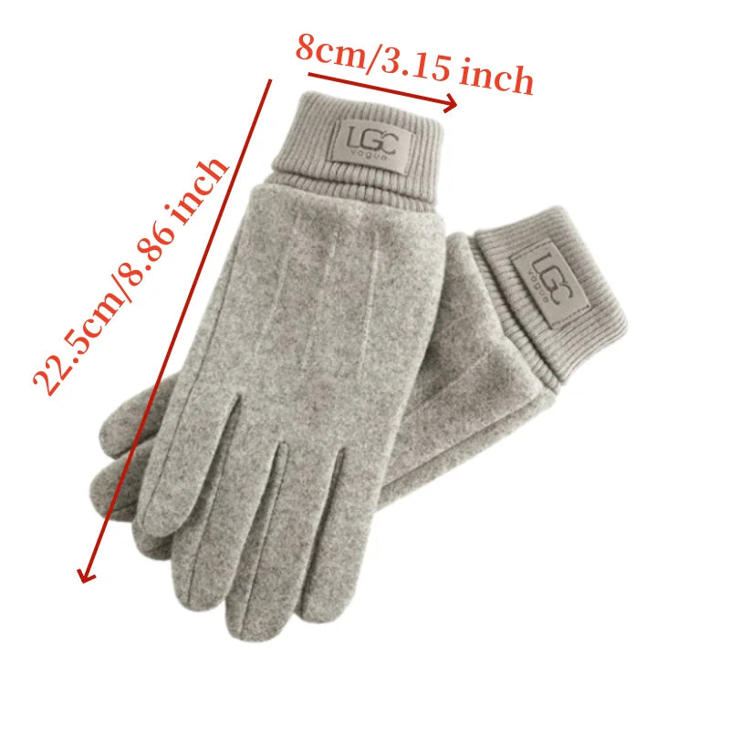 winter cashmere touch screen gloves