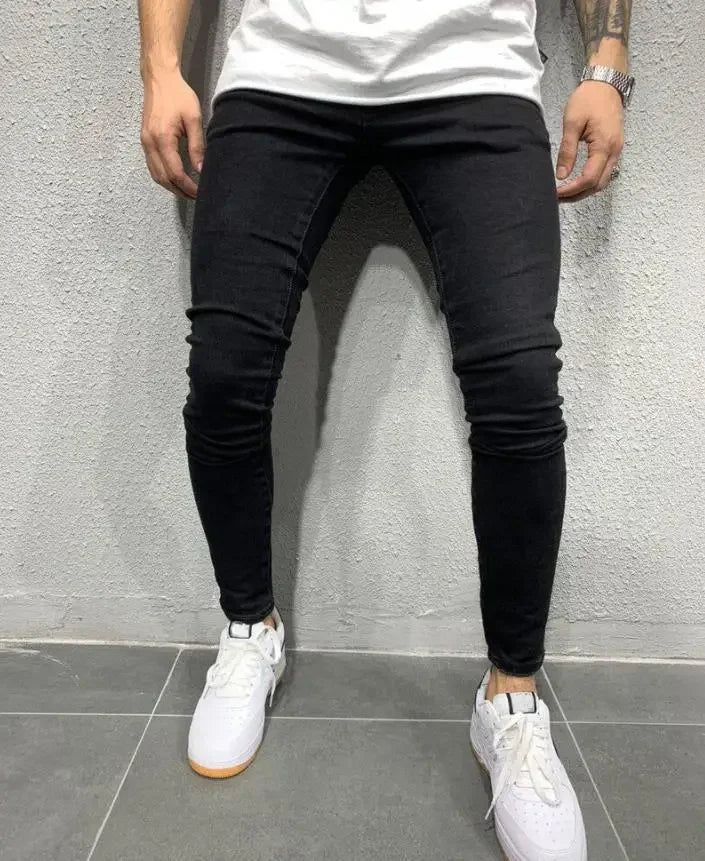 amazon hip hop slim fit ripped wide foot denim