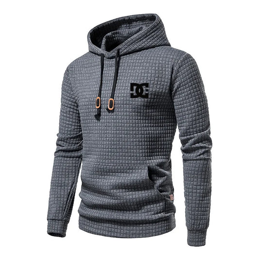 DC Letter Printed Casual Large Pocket Hoodie Pullover