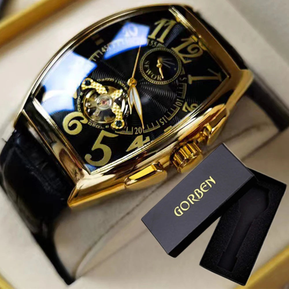 luxury automatic mechanical watch tourbillon