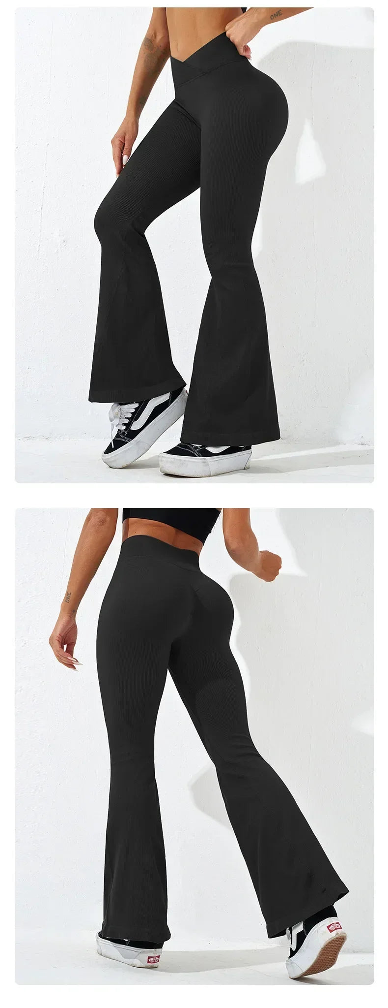 fitness women sexy slim flared yoga/gym pants