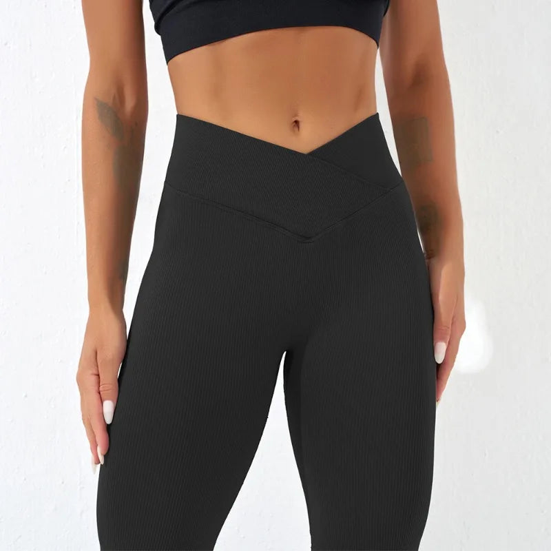 fitness women sexy slim flared yoga/gym pants