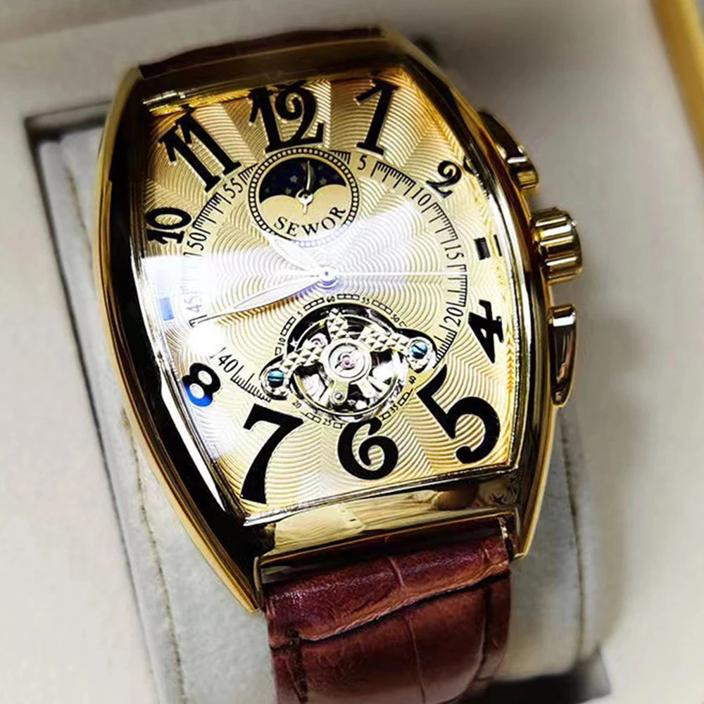 luxury automatic mechanical watch tourbillon