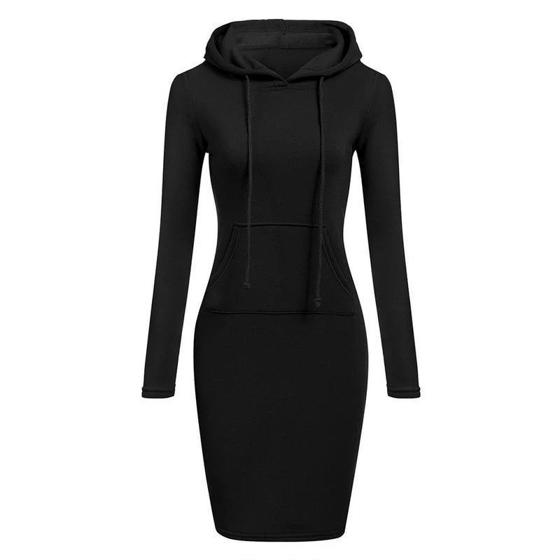 ladies dress autumn  hooded dresses hoodies