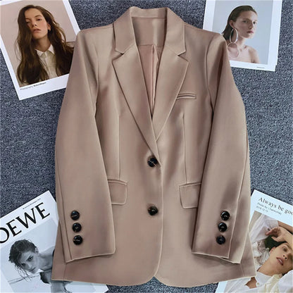 Jacket in Korean Fashion Small Suit Top Brown Suit