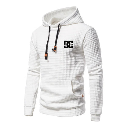 DC Letter Printed Casual Large Pocket Hoodie Pullover