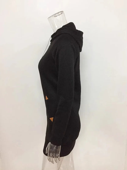 Women's Dresses hot selling hooded zipper pullover