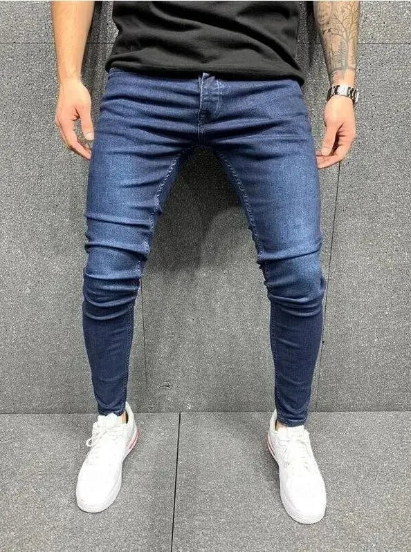 amazon hip hop slim fit ripped wide foot denim