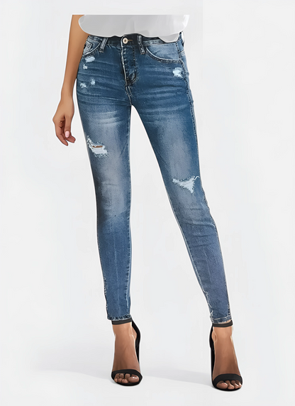 Saleni Skinny Ripped Denim Jeans