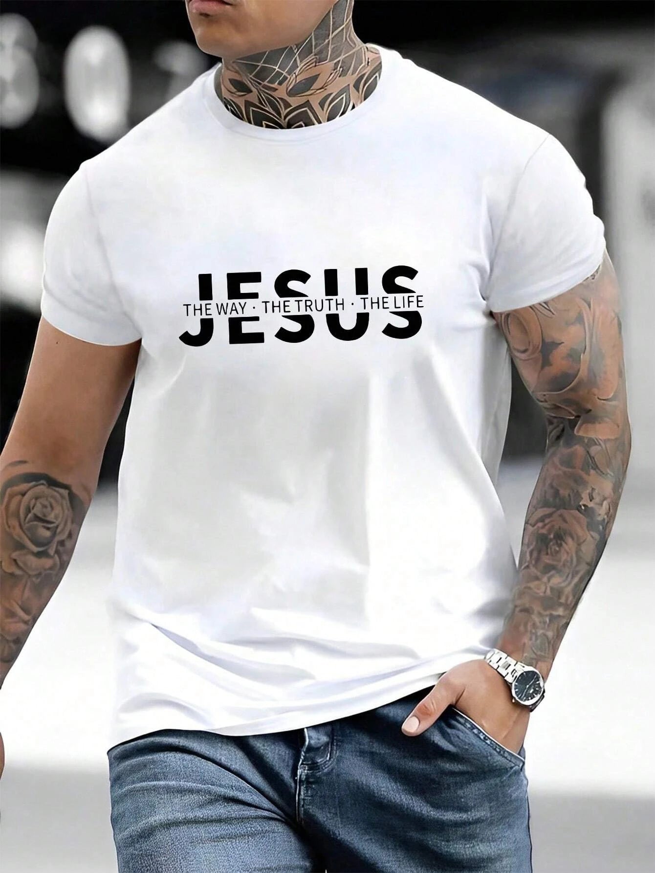 jesus men cotton tshirt luxury brand fashion big size top casual short sleeve streetwear classic print new arrival tee s-4xl