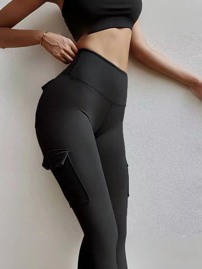 Fitness Women High Waist Yoga/Gym Pants Pockets